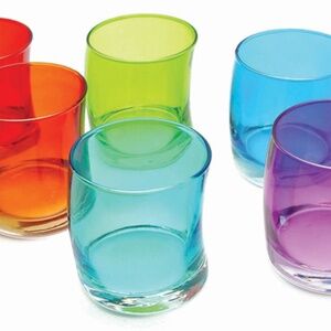 MOMA 6 colorful glass curved glasses from design store